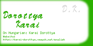 dorottya karai business card